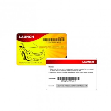Two Years Online Software Update Service Renewal Card for LAUNCH X431 PAD V