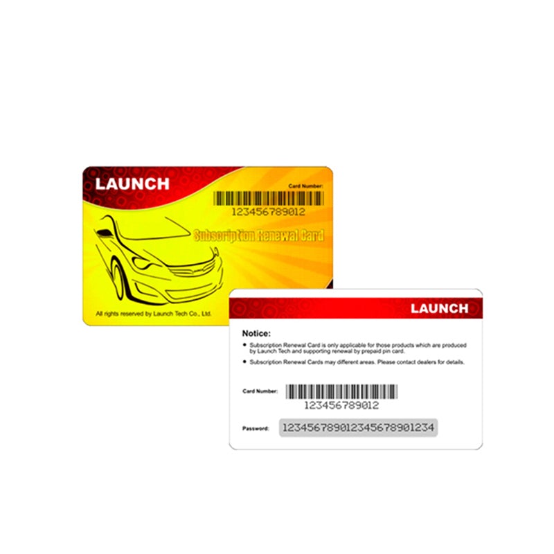 Two Years Online Software Update Service Renewal Card for LAUNCH X431 PAD V/ PAD VII
