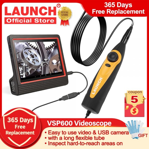 LAUNCH X431 Videoscope HD Inspection Camera VSP600 Endoscope Viewing Video&Images of Hard-to-reach work on Android X431 PRO V