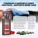 THINKCAR Thinkdiag 2 Support CAN FD Protocols OBD2 Scanner Full Car Manufacture Brands Softwares 16 Reset Functions ECU Coding